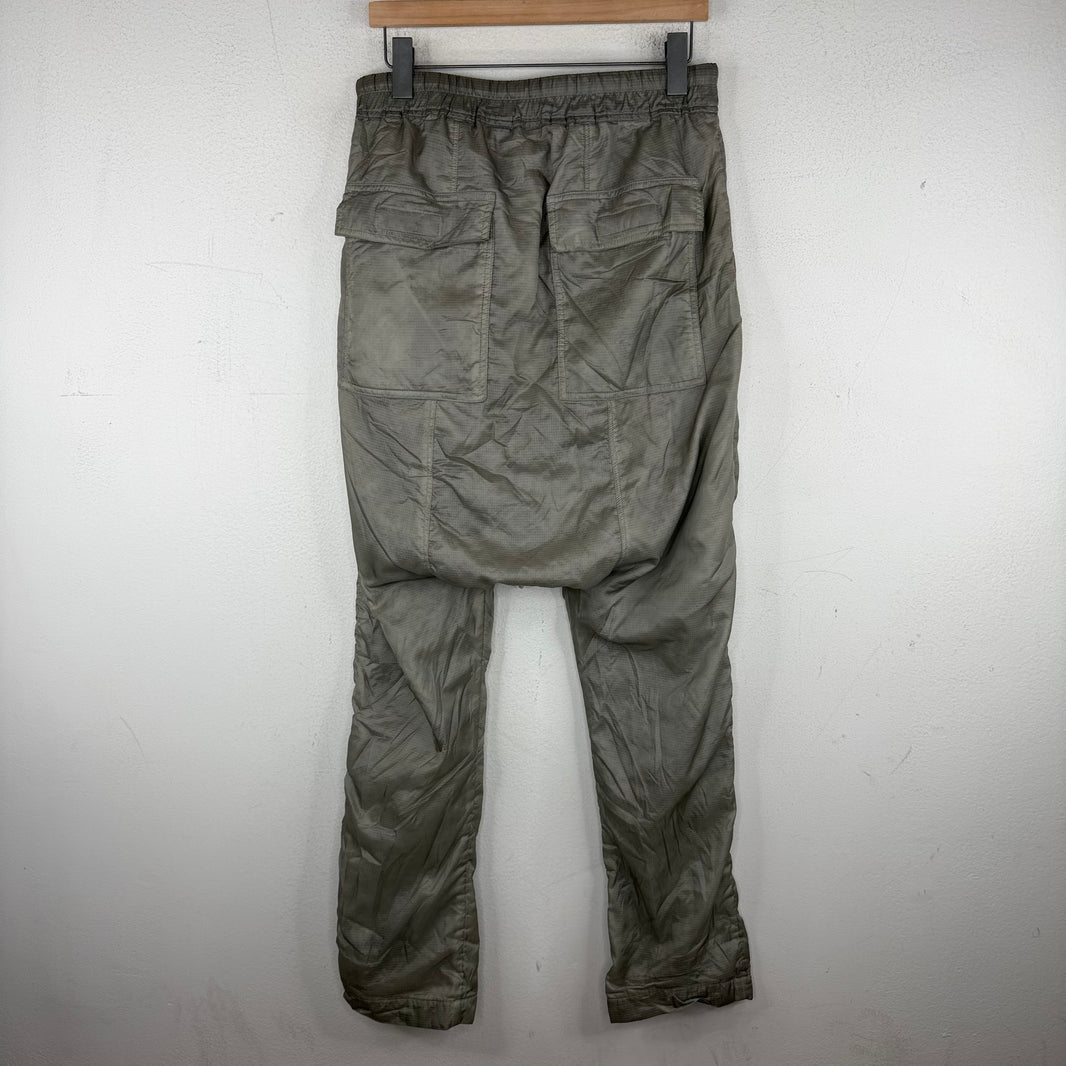 DRKSHDW Grey Long Drawstring Nylon Pants