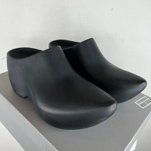 Balenciaga Black Rubber Technoclog Mules
