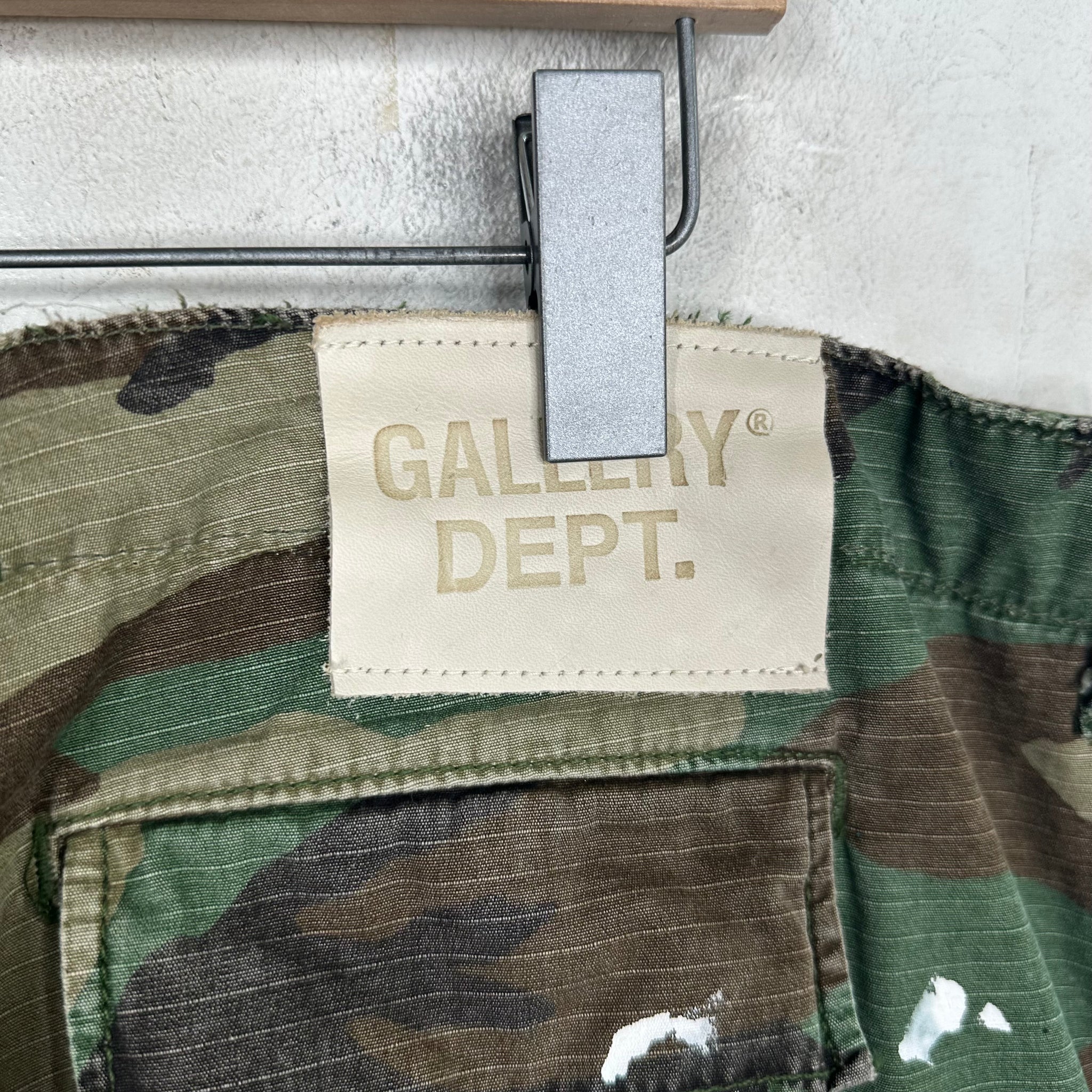 Gallery Dept. Camo Paint Splatter Flared Cargo Pants