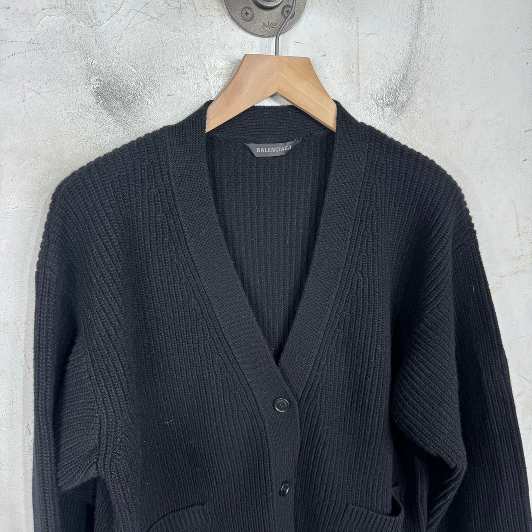 Balenciaga Black Knitted Cardigan