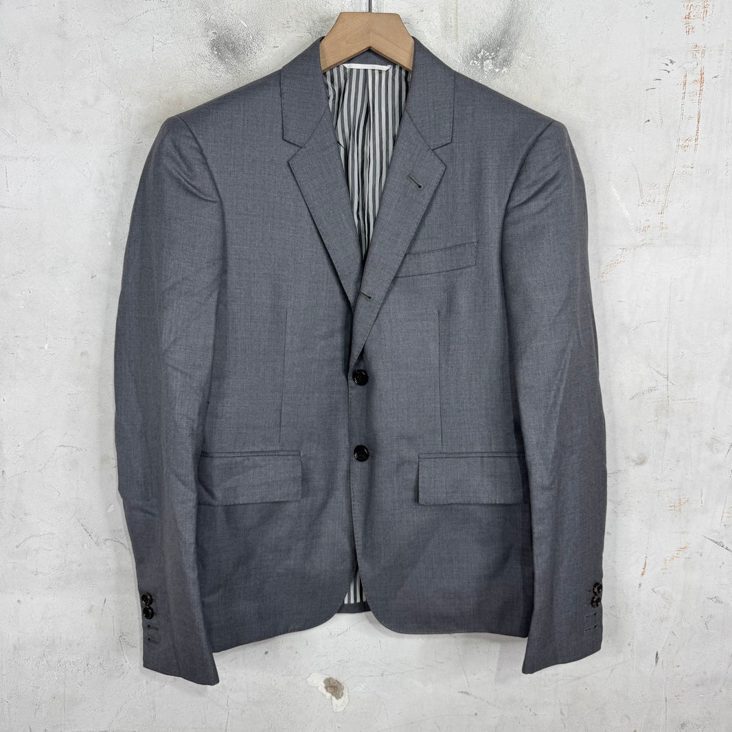 Thom Browne Grey 2-Button Blazer