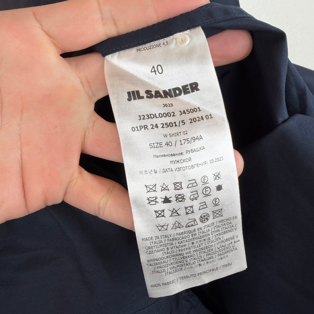Jil Sander Navy Button Up LS Shirt