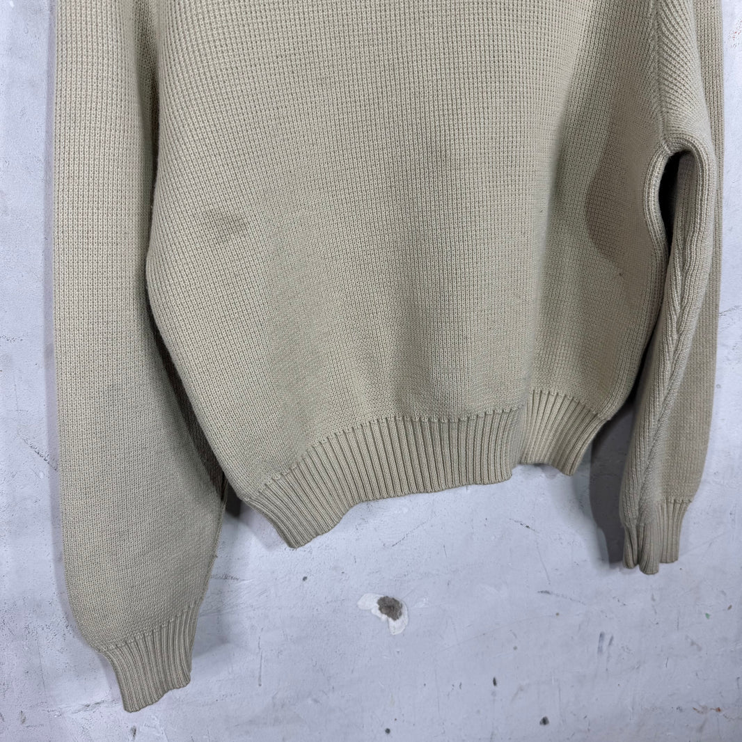 Bottega Veneta Beige Wool Quarter Zip