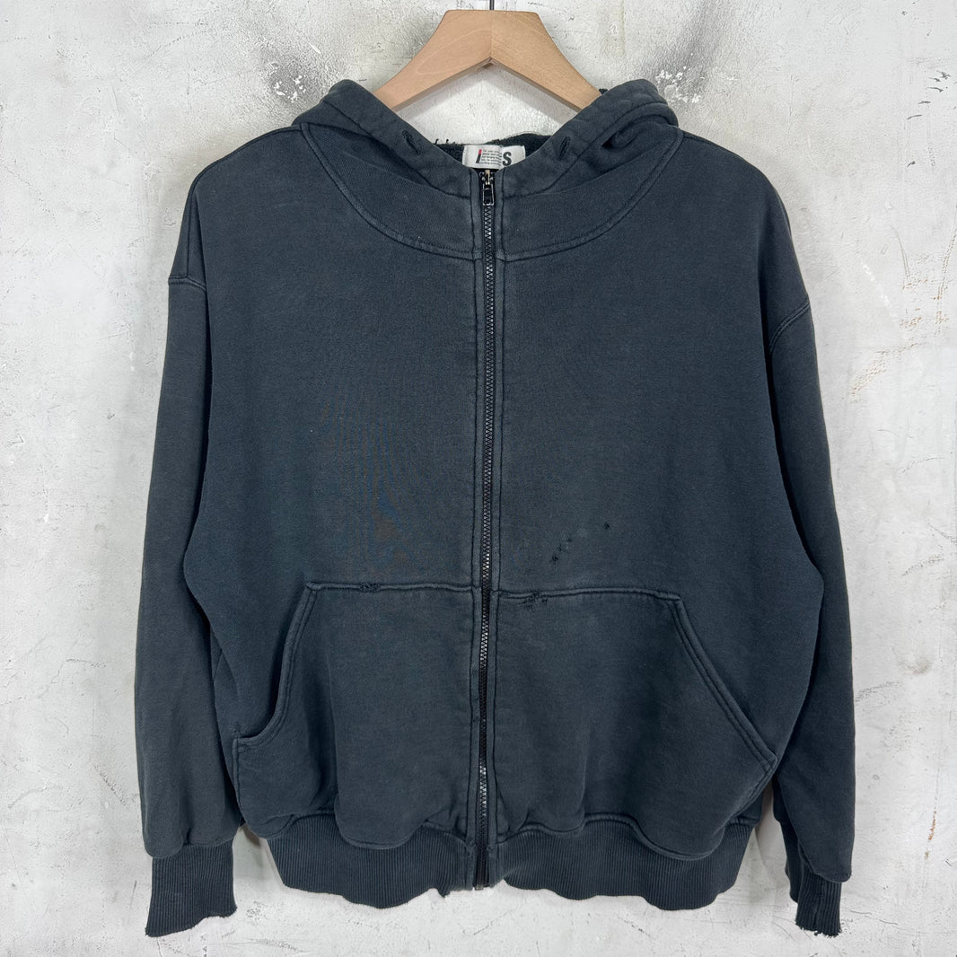 Issey Miyake IS Sport Distressed Zip Hoodie