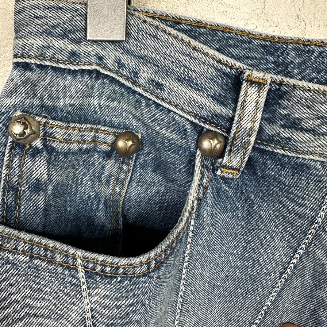 Thug Club Blue Chain Stitch Denim Jeans