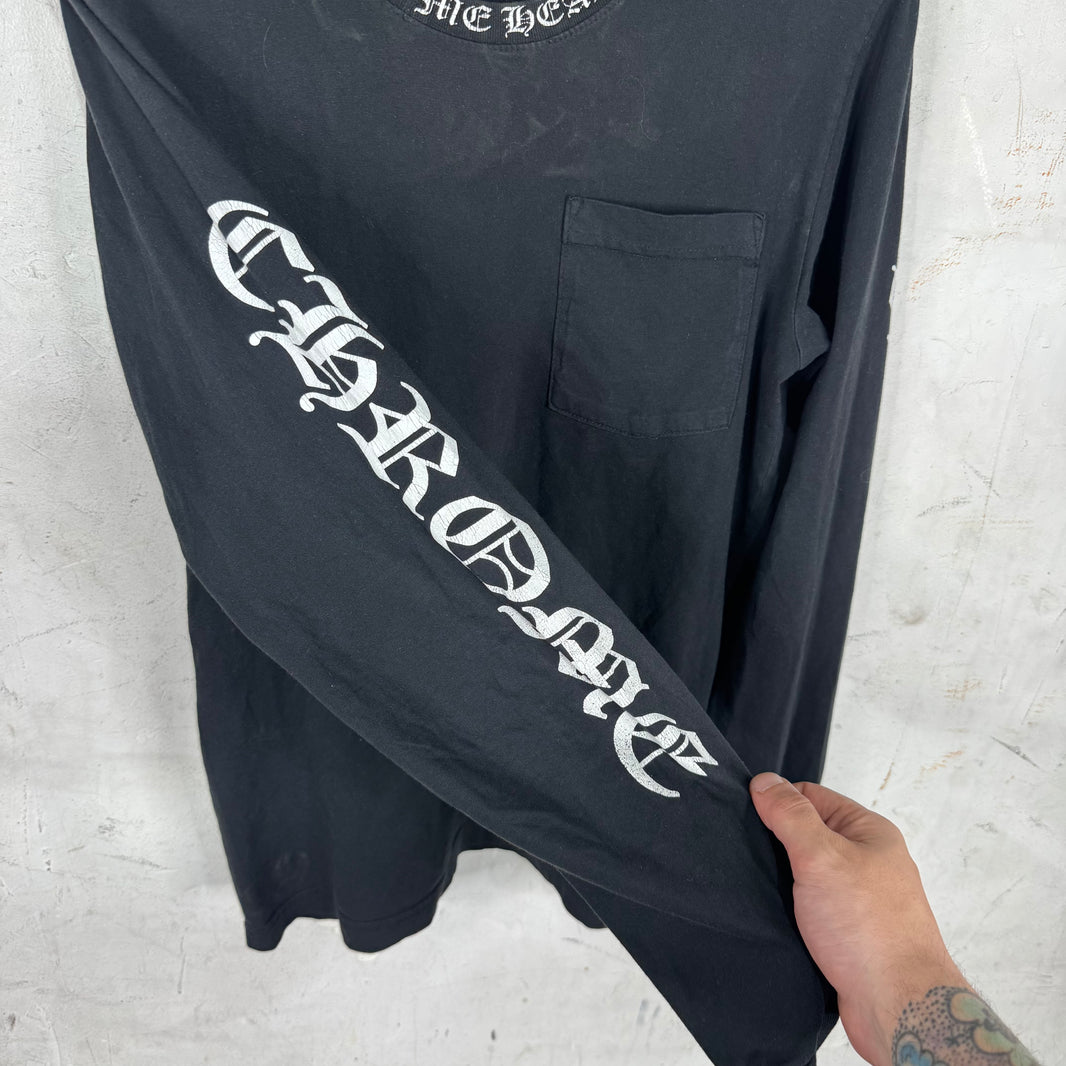 Chrome Hearts Script Logo Black L/S T-Shirt