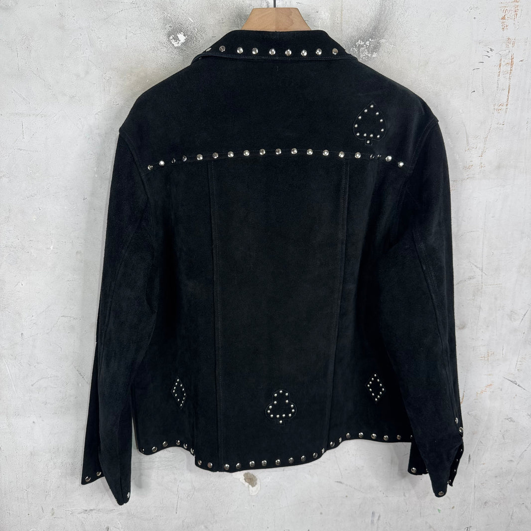 Bode Suede Studded Cards Western Jacket