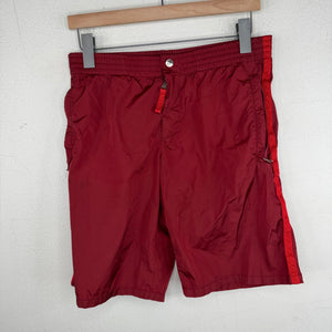 Prada Red Nylon Shorts