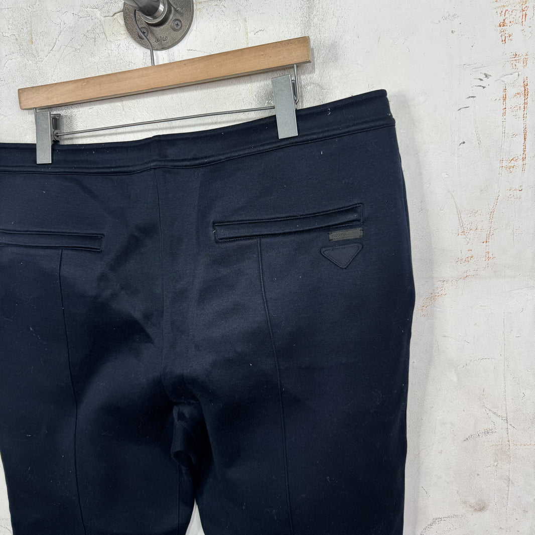 Prada Navy Pleated Sweatpants