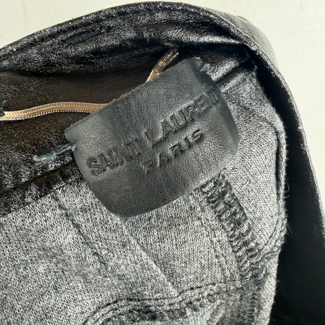 Saint Laurent Coated Black D01 Jeans
