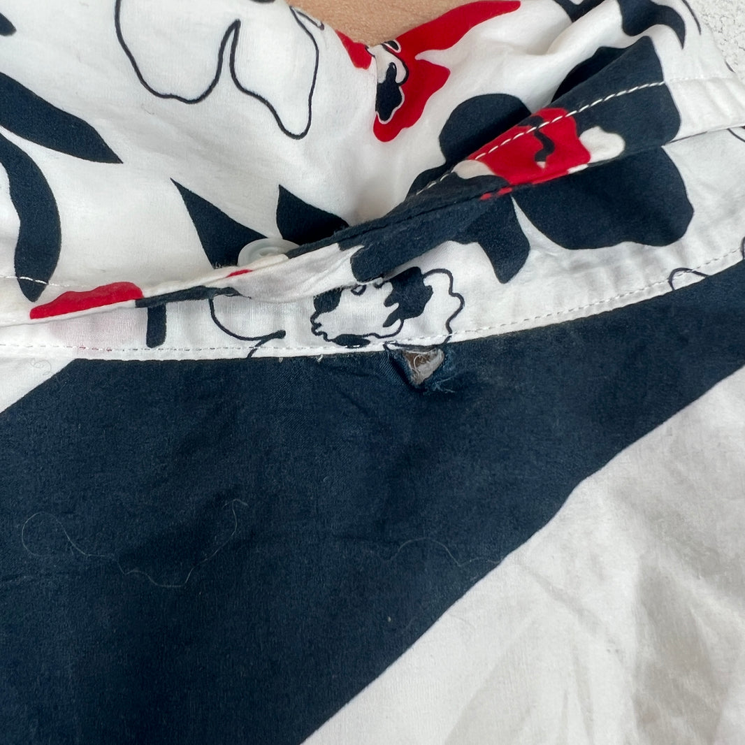 Thom Browne Floral Striped Button Up Shirt