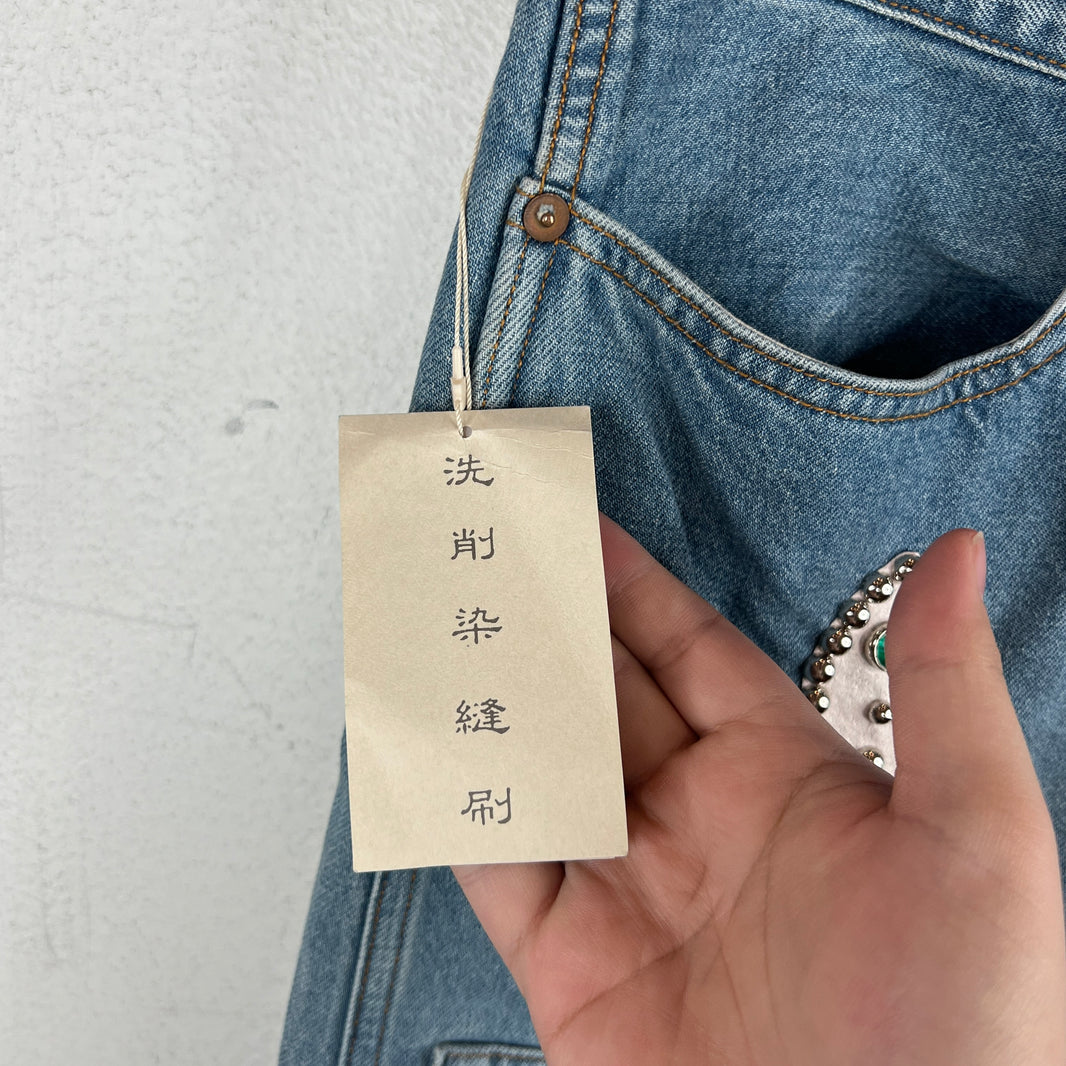 Kapital Jeweled Carpenter Denim Shorts
