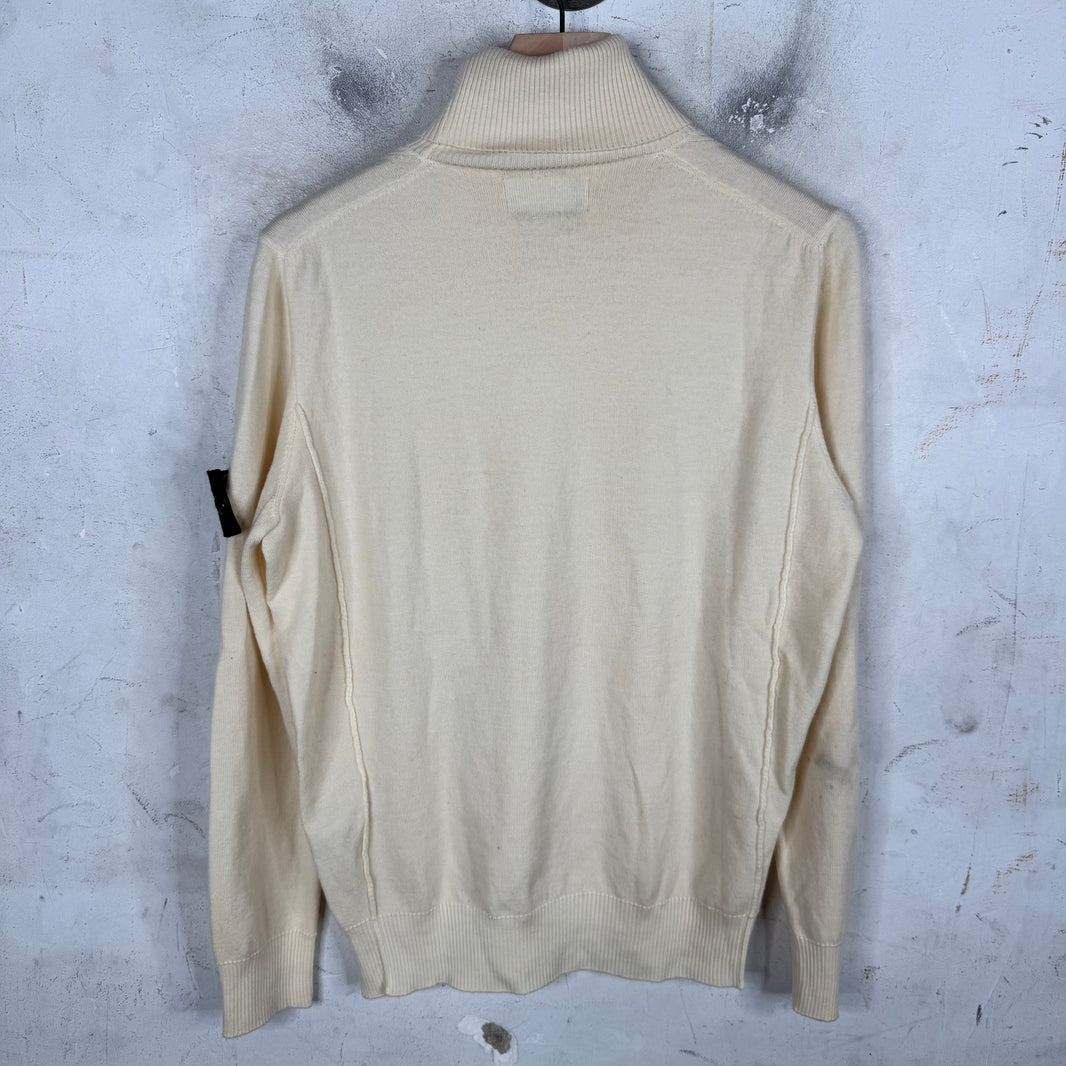 Stone Island Cream Turtleneck Sweater
