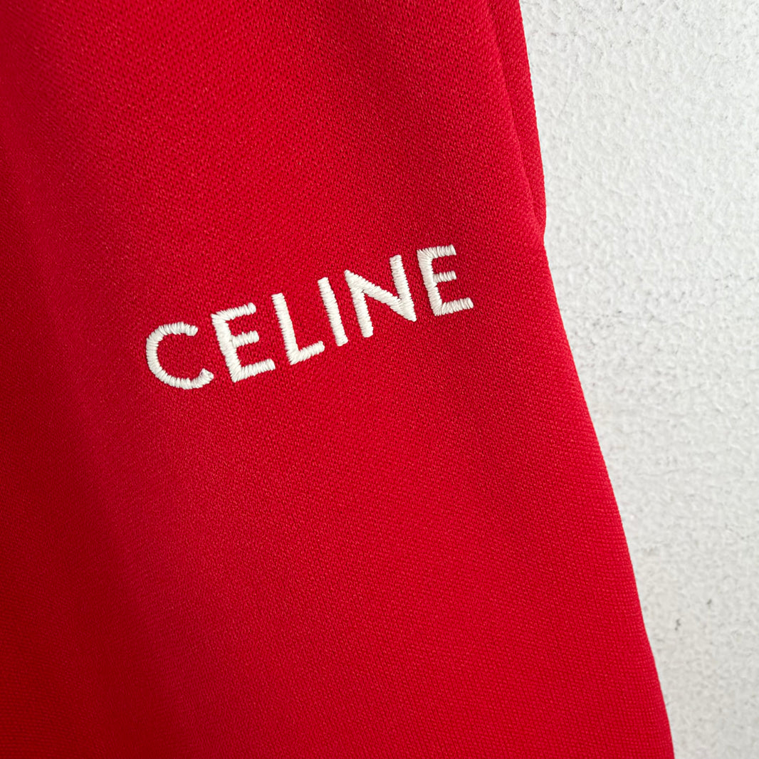 Celine Red Side Striped Trackpants