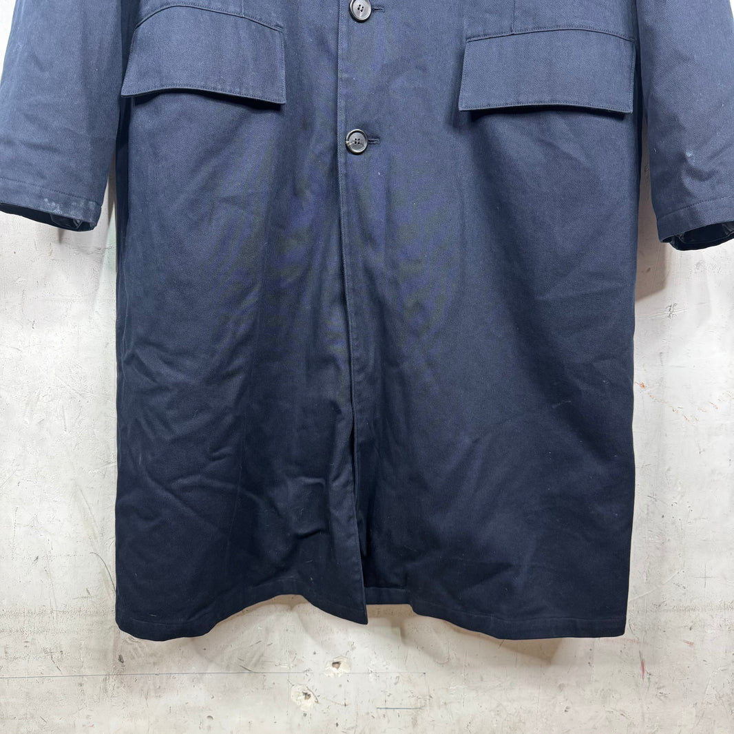 Prada Navy Padded Trench Coat