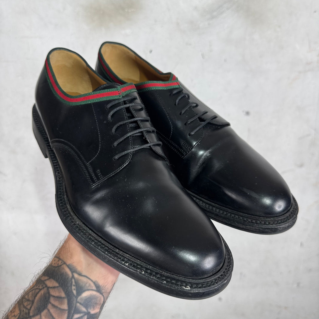 Gucci Striped Cuff Derbys