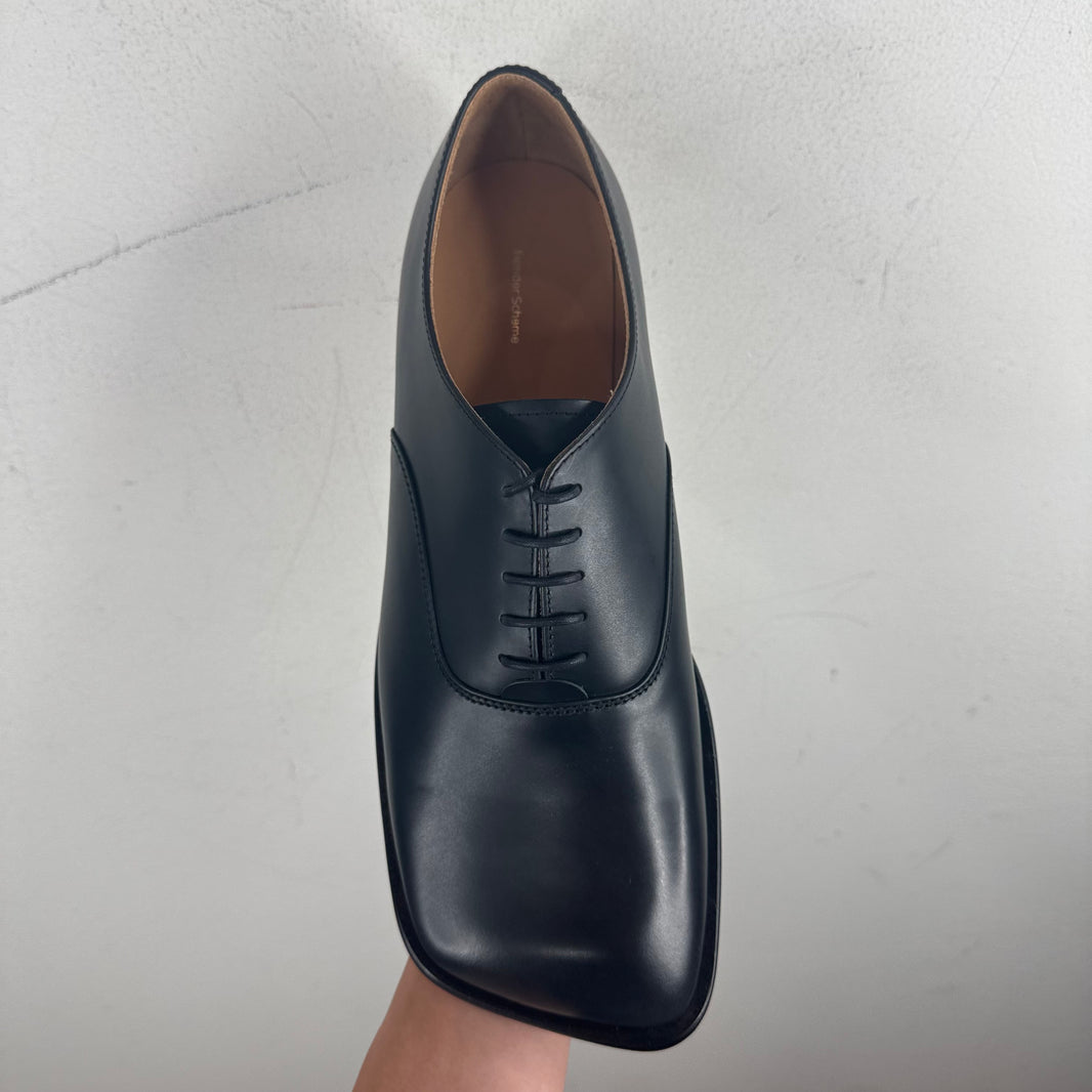 Hender Scheme Black Square Toe Derbies