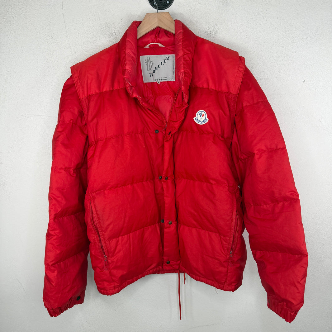 Moncler Red Convertible Puffer Jacket