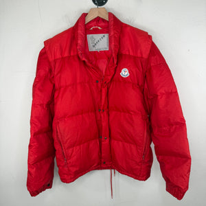 Moncler Red Convertible Puffer Jacket