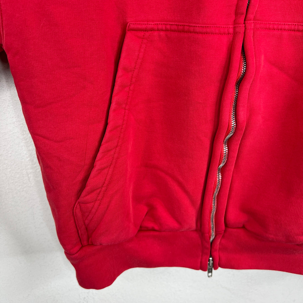 Balenciaga Sample Red Vogue Zip Up Hoodie
