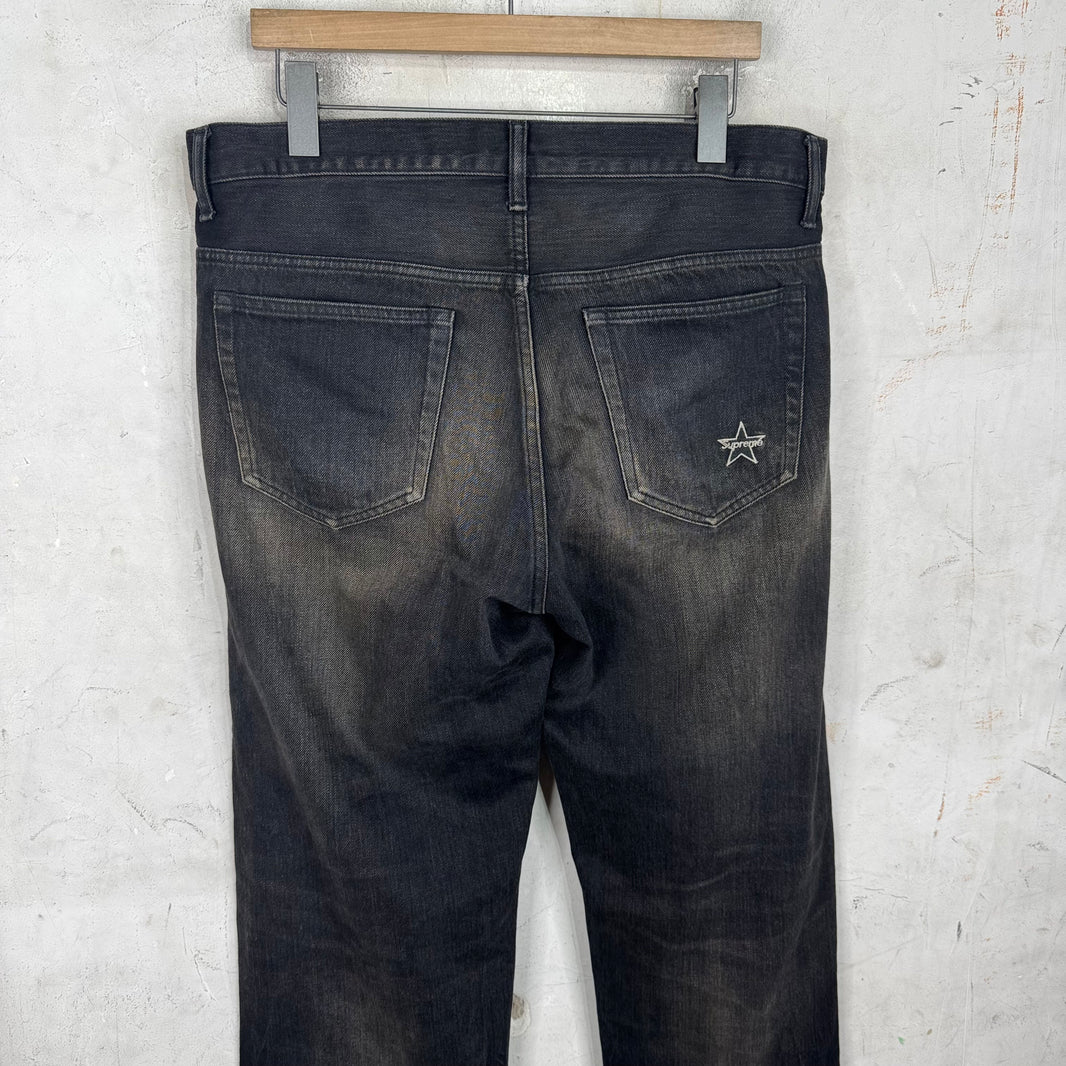 Supreme Black Selvedge Loose Fit Jeans