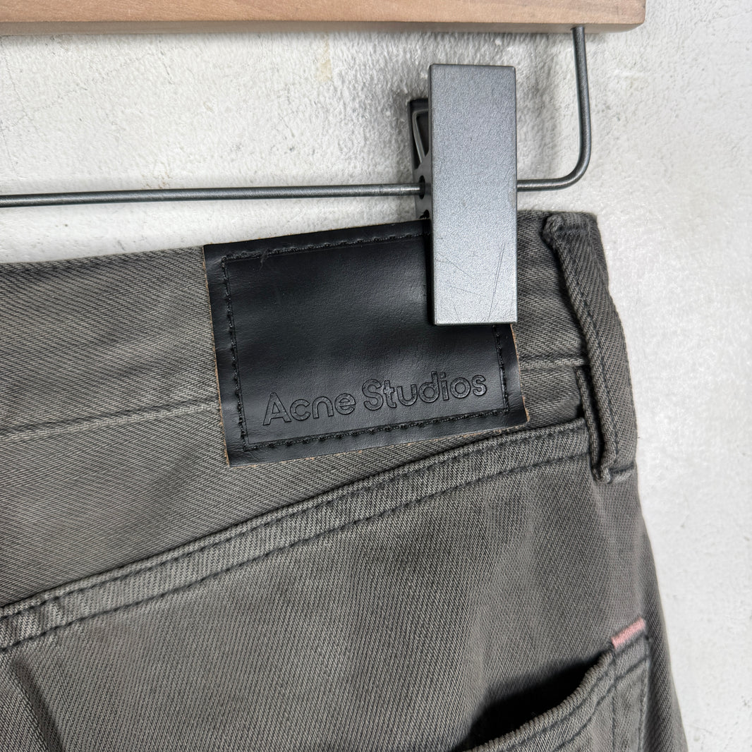 Acne Studios Altered Gray Wide Leg Jeans