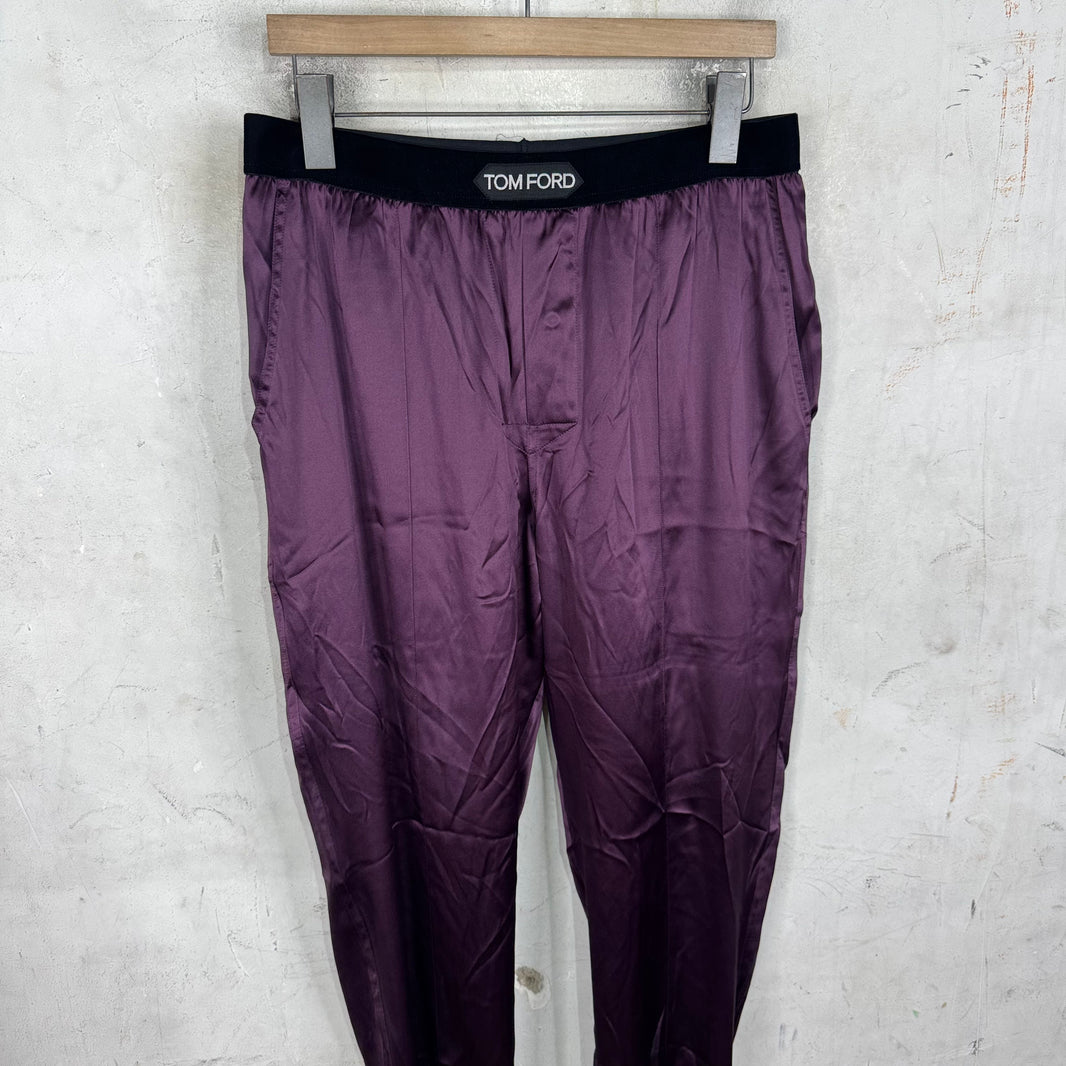 Tom Ford Purple Silk Lounge Pants