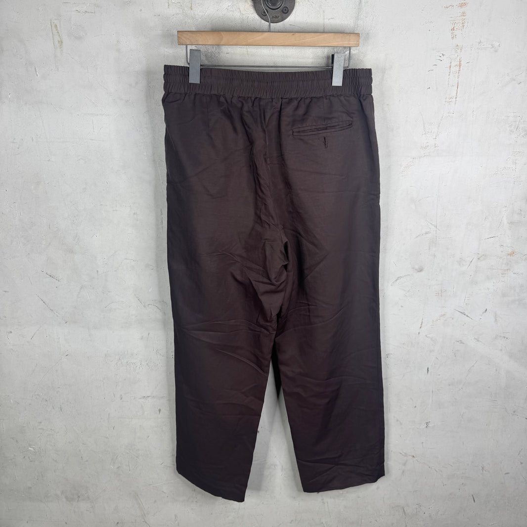 Dries Van Noten Brown Drawstring Pants