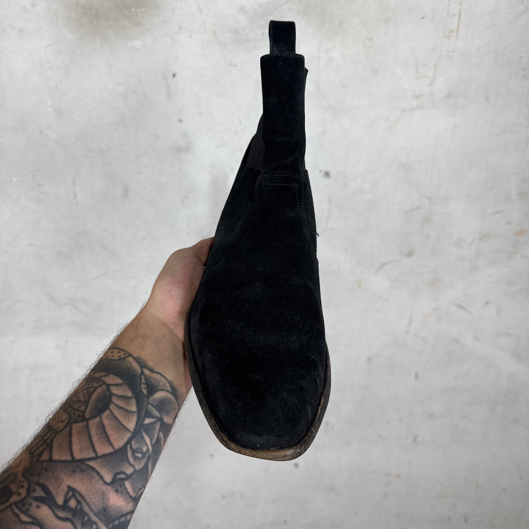 Saint Laurent Black Suede Wyatt Boots