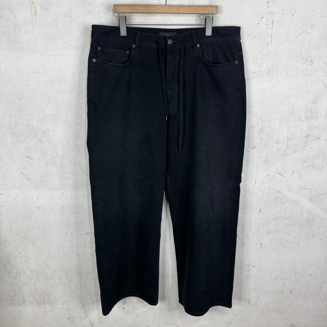 Balenciaga Drawstring Baggy Jeans