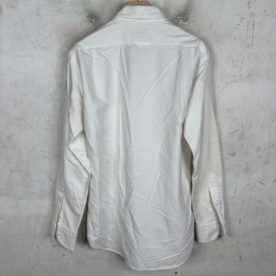 Thom Browne White Canvas Button Up
