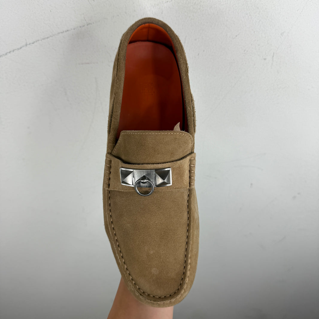 Hermes Irving Suede Loafers