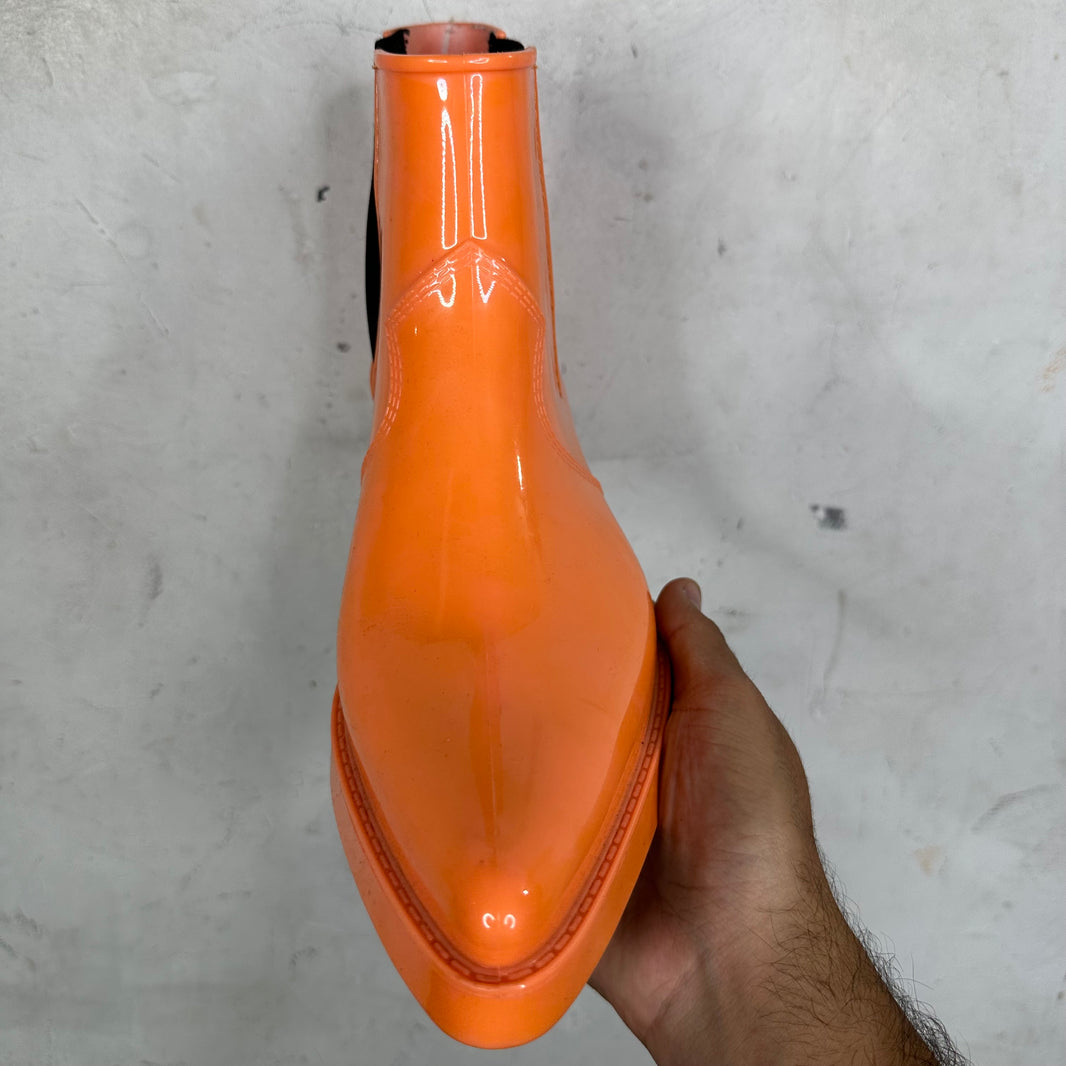 Calvin Klein 205W39NYC Orange Cole Rubber Boots