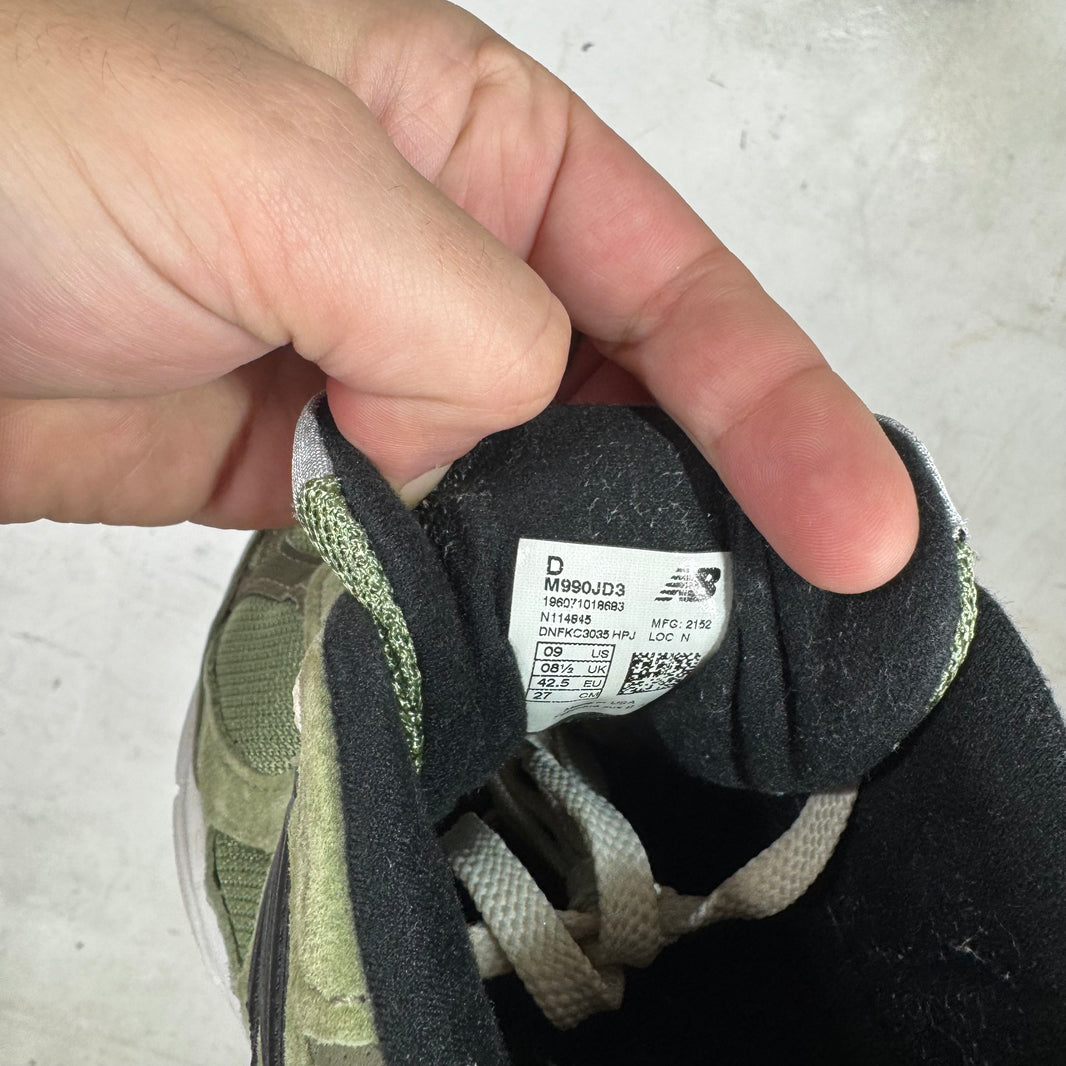 New Balance x JJJJound Olive 990's