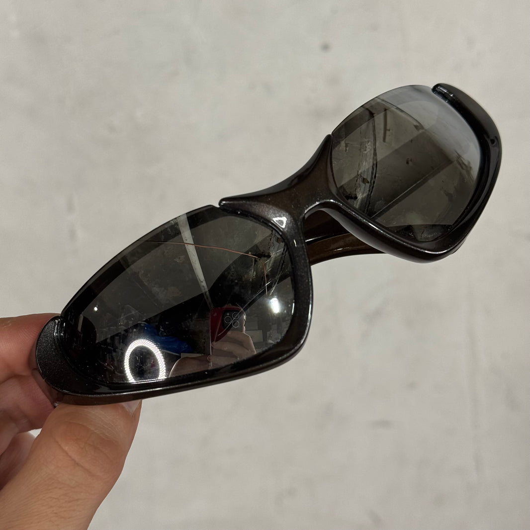 Balenciaga Black Glossy Reverse Xpander Sunglasses