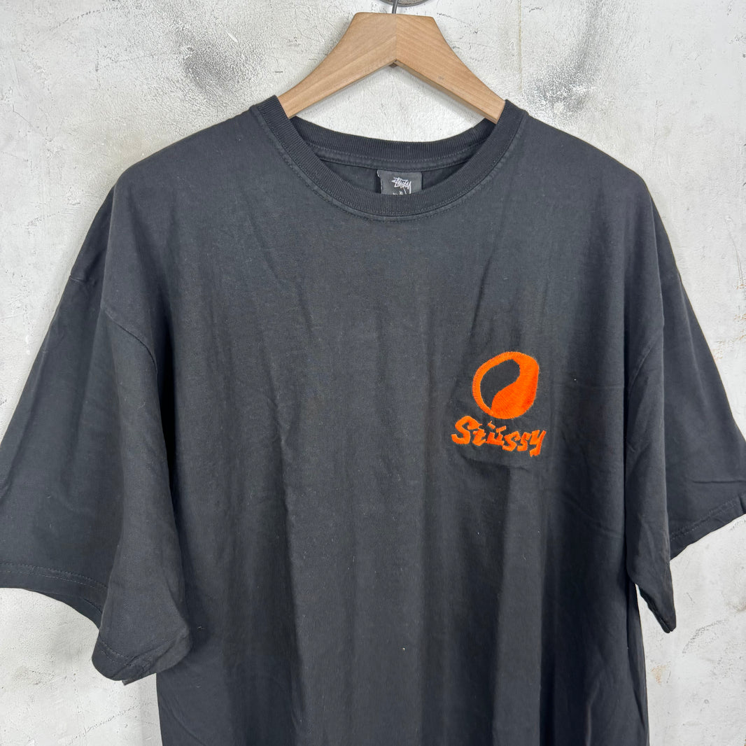 Stussy x Our Legacy Black Embroidered T-Shirt