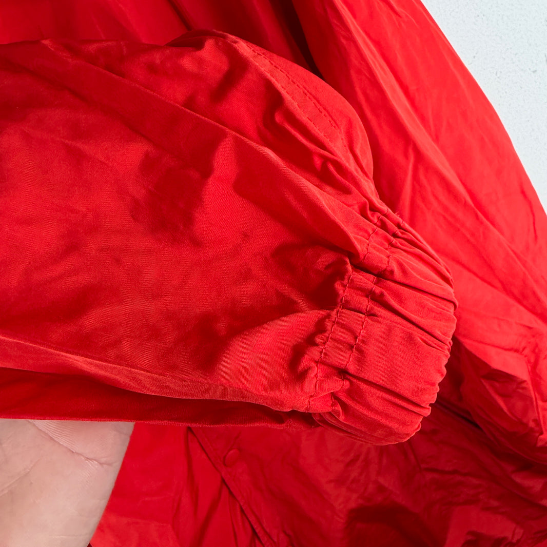 Balenciaga Red Tonal Logo Windbreaker