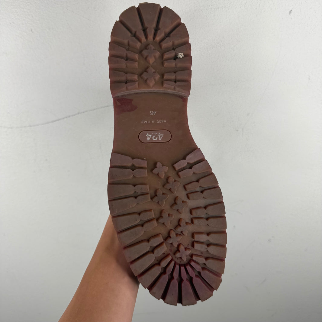 424 Pink Leather Lace Marathon Boots