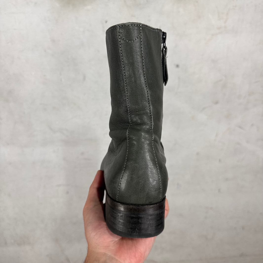 Our Legacy Grey Leather Camion Boots
