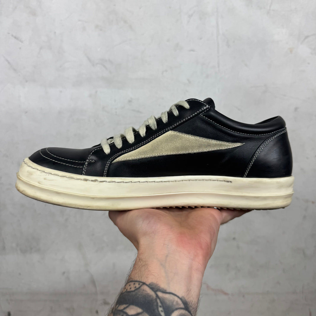 Rick Owens Black Leather Vans
