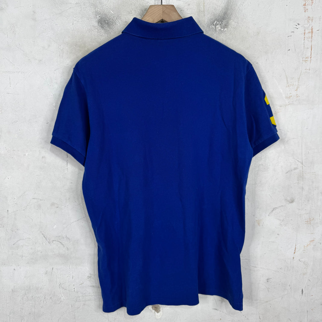 Ralph Lauren Blue/Yellow USA Arc Pony Polo
