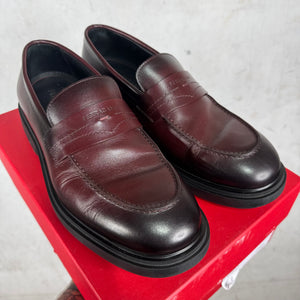 Ferragamo Oxblood Chunky Loafers