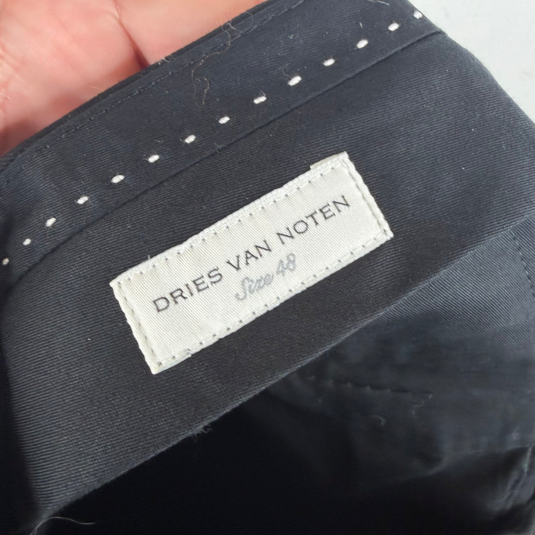 Dries Van Noten Black Pleated Trousers
