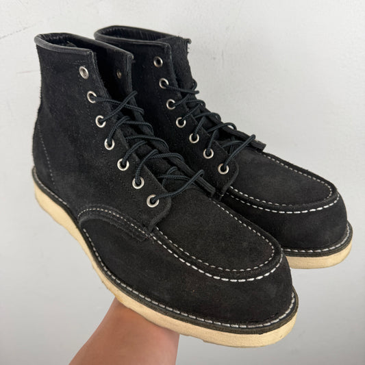 Redwing Black Suede Moc Lace Boot