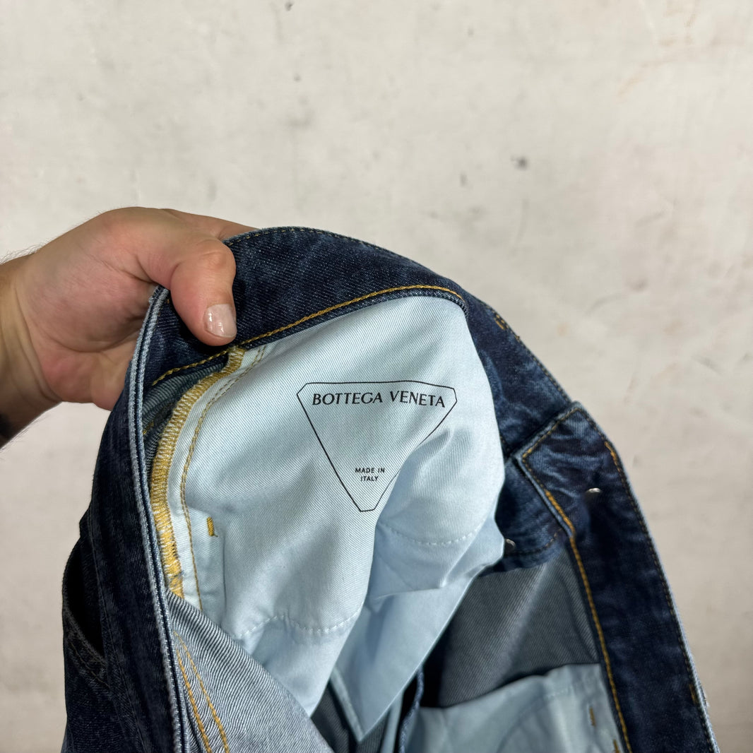 Bottega Veneta Straight Legged Medium Wash Jeans