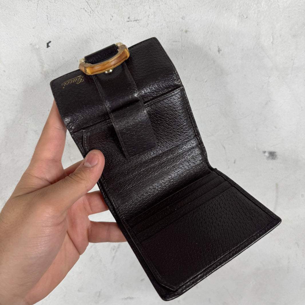 Gucci Bamboo Bifold Monogram Wallet