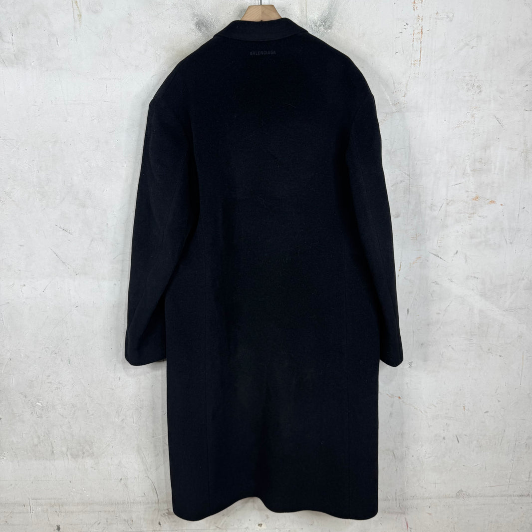 Balenciaga Wool Alpaca Floor Trench Coat