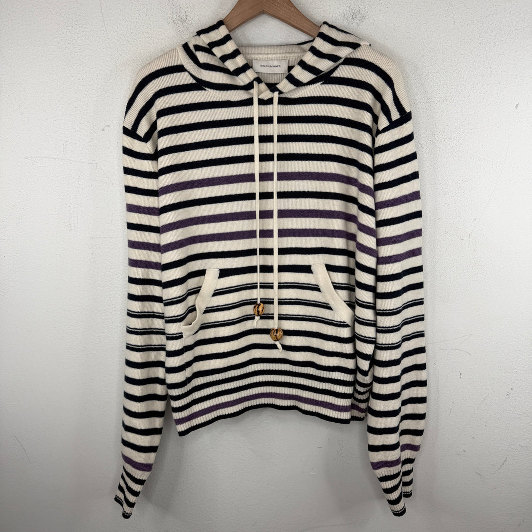 Wales Bonner Striped Knit Hoodie