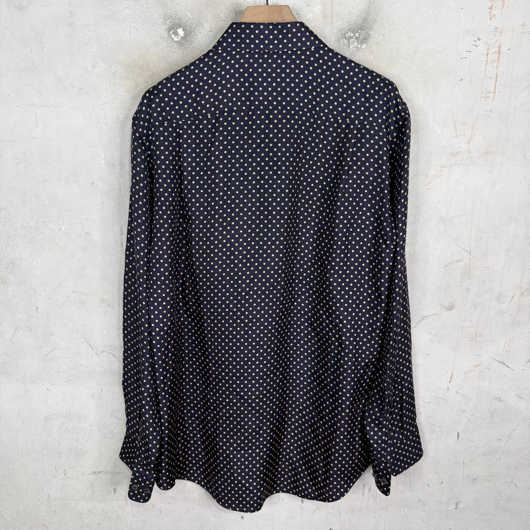 Marc Jacobs Polka Dot Silk Button Up