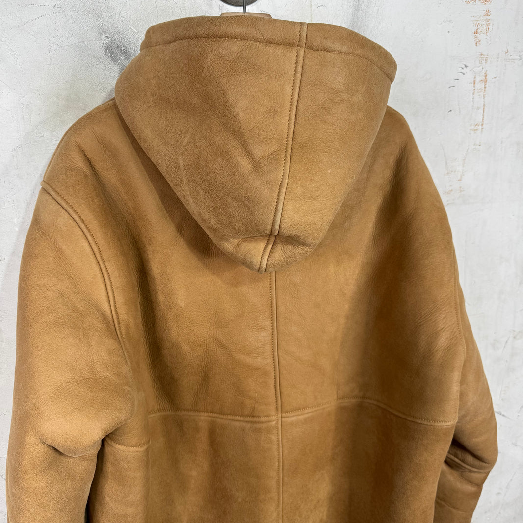 Stussy Brown Shearling Hooded Jacket